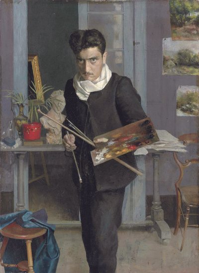 Young Self-Portrait by Julio Romero de Torres